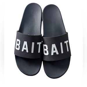Men’s BAITBAIT Black Slide Sandals – Modern Minimalist Comfort  (BLACK) size 12